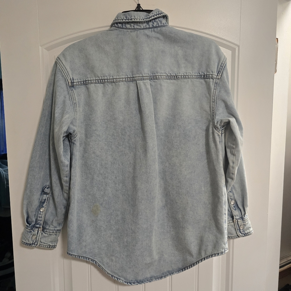🌟7/25$ WILD FABLE Denim Perl Snap Jacket - Picture 6 of 8